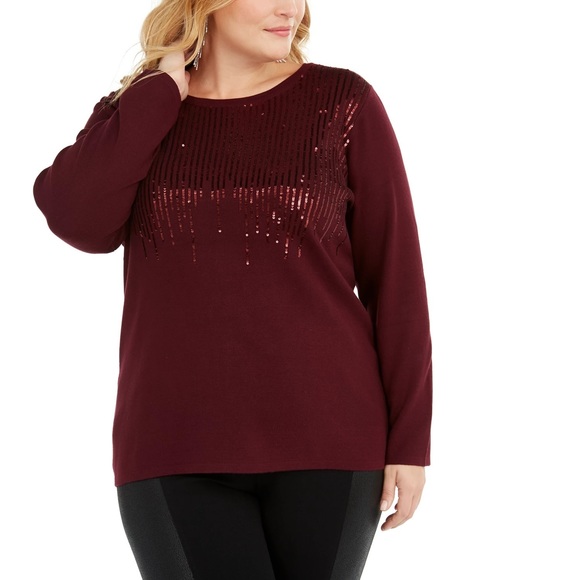 plus size sparkle sweater